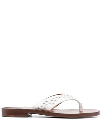 Chlo&eacute; White Leather Sandals