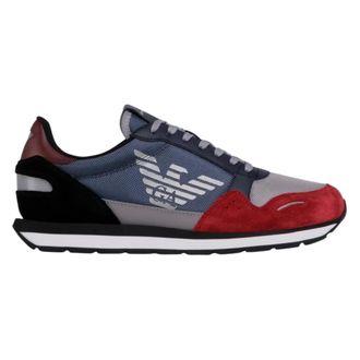 Emporio Armani Schoenen, Heren, Blauw, 39 1/2 EU, Leer, Xm 561 Sneaker