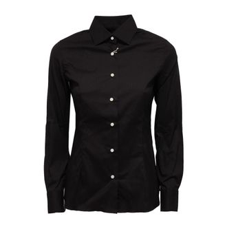 Barba Dames, Blouses & Shirts, Zwart, Maat: S Katoen
