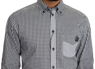Dolce & Gabbana Black and White Checkered Shirt - Black