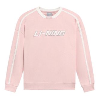 Li-Ning Striped Graphic Sweatshirt Pink White AWDRD50-5