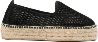 Maneb&igrave; Mesh Espadrilles - Dames - Espadrilles - Zwart - 37 EU - Katoen - Schoenen