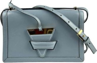 Loewe Pre-owned Cross Body Bags, female, Blue, Size: ONE SIZE Pre-owned Leather shoulder-bags