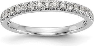Diamond2Deal 14k White Gold Lab Grown Diamond Wedding Band Ring 0.4Ct Clarity- VS Color- G-H