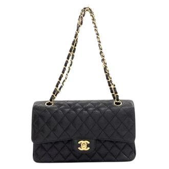 Chanel Pre-owned Vintage Schoudertas - Dames - Pre-owned - Zwart - Maat: ONE Size Leer
