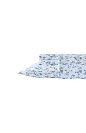 Eddie Bauer Buddy & Friends Microfiber Sheet Set in Blue/white at Nordstrom Rack, Size Queen
