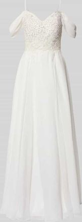 Luxuar Luxuar Brautkleid mit Spaghettitr&auml;ger in Offwhite, Gr&ouml;&szlig;e 36