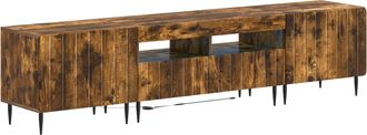 vidaXL Cabinet De Tv Led De 5 Piezas Roble Ahumado Vidaxl