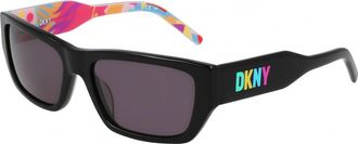 DKNY Womens DK545S-002 DK545S 56 002 Sunglasses - Black - One Size