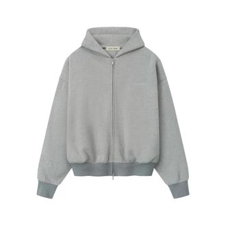 Fear of God Zip-throughs, male, Gray, Size: 2XL Signature Classic Zip Hoodie
