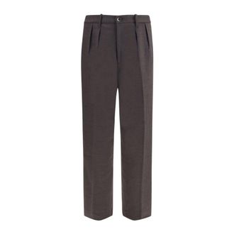 Nine In The Morning Pantaloni Kai in misto lana ampi - - Trousers - Uomo - Marrone - L