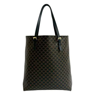 Celine Black Brown Leather Pvc Handbag Tote Bag (Pre-Owned)