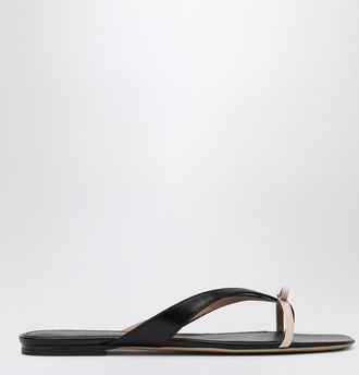 Ferragamo Mini Bow flip-flop black and powdery / regular fit