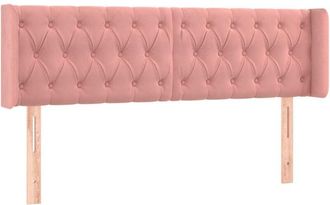 vidaXL Cabecero Con Led De Terciopelo Rosa 147x16x78/88 Cm Vidaxl