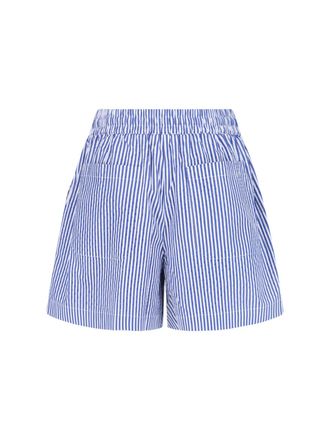 Parosh Striped Cotton Shorts - Blue