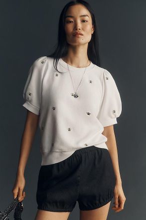 Maeve Puff-Sleeve Sweatshirt Tee