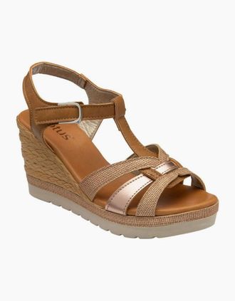 Lotus Womens Lotus Cavallo wedge sandal in tan - Brown - Size: 4