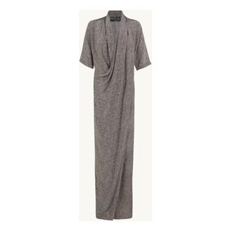 Cortana Wrap Dresses, female, Gray, L, Mali Wrap Dress
