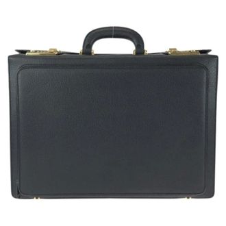 Gucci Pre-owned Prestige Lederen Aktetas - Heren - Pre-owned - Zwart - Maat: ONE Size Leer