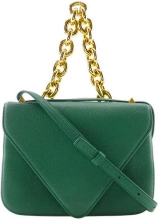 Bottega Veneta Tweedehands leren handtassen - Dames - Vintage Handtas - Groen - ONE Size - Leer - Vintage