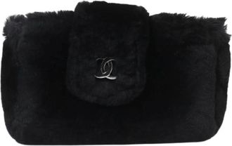Chanel Pre-owned Vintage Pouch - Dames - Vintage Clutch - Zwart - ONE Size - Leer - Vintage
