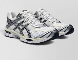 Asics synthetic leather low-top sneakers