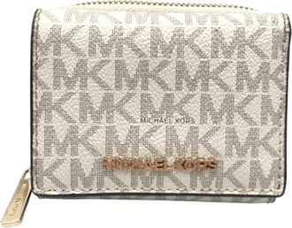 Michael Kors Pre-owned Wallets, female, White, Size: ONE SIZE Pre-owned Canvas wallets