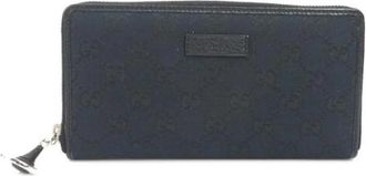 Gucci Pre-owned Canvas Wallet - unisex - Vintage Accessoires - Zwart - ONE Size - Vintage