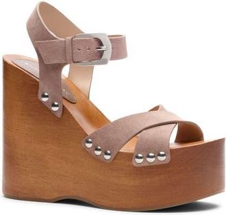 Stuart Weitzman Kate Clog Wedge Sandal in Almost Mauve at Nordstrom, Size 9.5