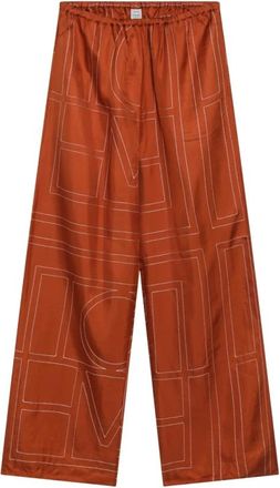 Toteme Dames, Broeken, Oranje, Maat: M Zijde