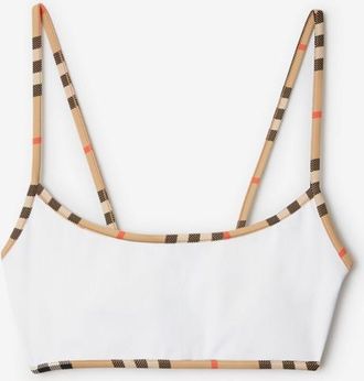Burberry Check Trim Bikini Top