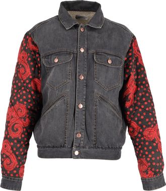 Isabel Marant Isabel Marant Pre-owned Womens Quilted Sleeve in Grey Cotton Denim - Size Small