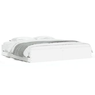 Berkfield Home Bed Frame with Drawers without Mattress White 200x200 cm