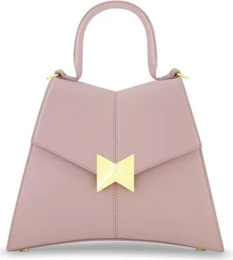 Mac Duggal Gold Plated Hardware Angular Leather Handbag in Wisteria at Nordstrom