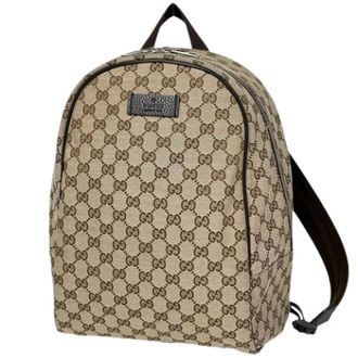 Gucci Pre-owned Vintage GG Canvas Rugzak - Dames - Pre-owned - Bruin - Maat: ONE Size Zijde
