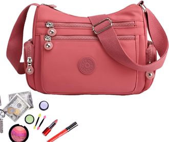 Generic Nylon Messenger Bag, Multi Pocket Shoulder Purse, Zipper Organizer with Spacious Compartments, Lightweight Fashionable Handbag with Secure Closure Wom