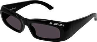 Balenciaga Sunglasses, unisex, Black, 57 MM, Rectangle Sunglasses