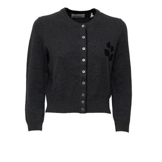 Isabel Marant Lona Intarsia Logo Cotton-Wool Cardigan