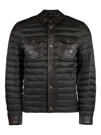 Moorer front-pocket padded jacket - Brown