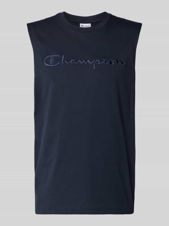 Champion Top mit Label-Stitching und Rundhalsausschnitt in Aqua, Gr&ouml;&szlig;e XXL