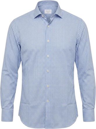 Xacus 006C Camicia - Heren - Zakelijke Overhemden - Blauw - S - Katoen - Overhemden