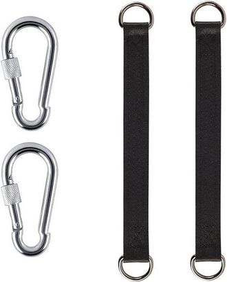 No Brand Sistema De Montaje Para Hamaca - Suspensi&oacute;n Para Columpios - Relajaci&oacute;n En El Jard&iacute;n - Dise&ntilde;o Sin Taladros - 2 Piezas - Negro