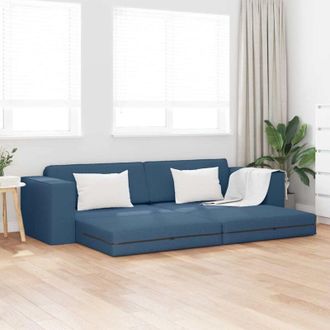 vidaXL Vidaxl - Divano Letto Blu navy 245 x 78 x 77 cm Tessuto