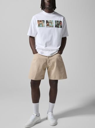 Dsquared2 Mens Wide-leg cotton canvas short