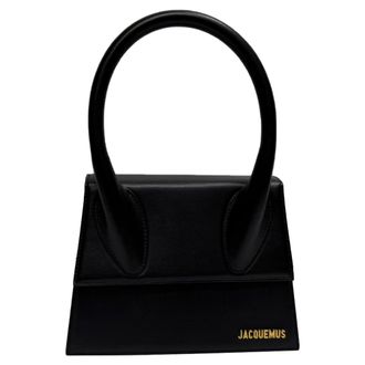 Jacquemus Jacquemus Le Chiquito Top-Handle Tas in Zwart Leer