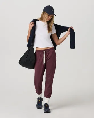 Vuori Clothing Performance Jogger Pants | Fig Heather | XS, Size Extra Small