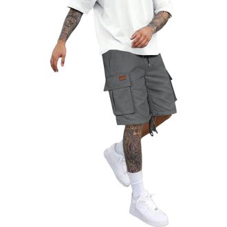 Generic MenS Tracksuit Bottoms Men Knee Length Shorts Solid Color-Leisure Sports Joggers Sweatpants Shorts With Pockets Casual Comfy Baggy Outdoor Utility Cas