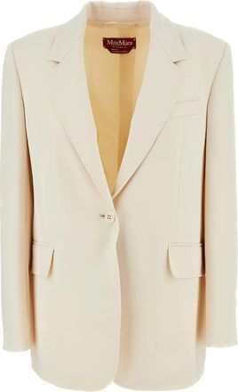 Max Mara Single-breasted Blazer - Dames - Blazers - Beige - XS - Jassen