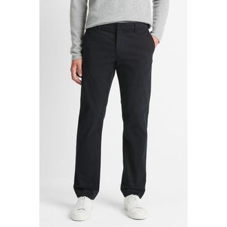 Vince Dylan Peached Stretch Cotton Chinos in Black at Nordstrom, Size 38