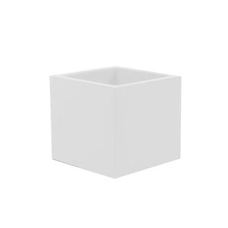 tomasucci Florero para exterior / interior KUBO 35 WHITE - NEW GARDEN, blanco